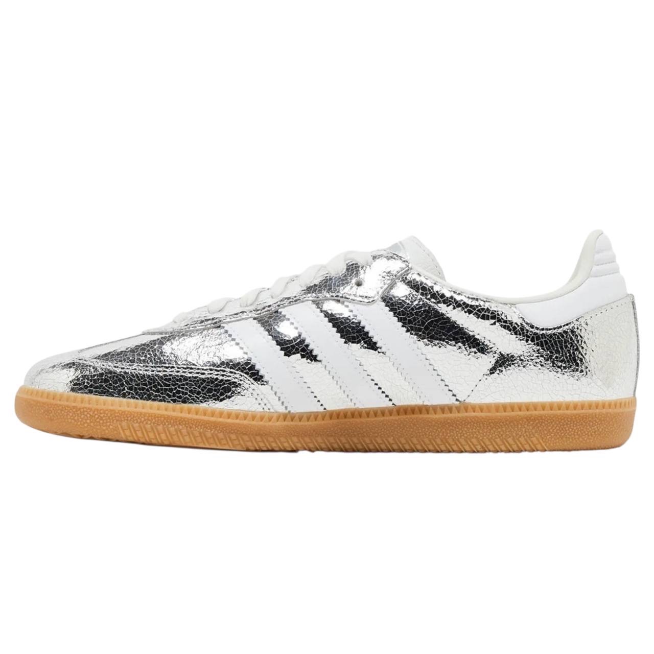 Adidas Samba OG Silver Metallic Cracked Leather (Women’s)