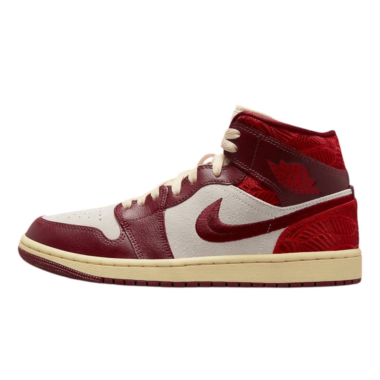Jordan 1 Mid SE Tiki Leaf Team Red
