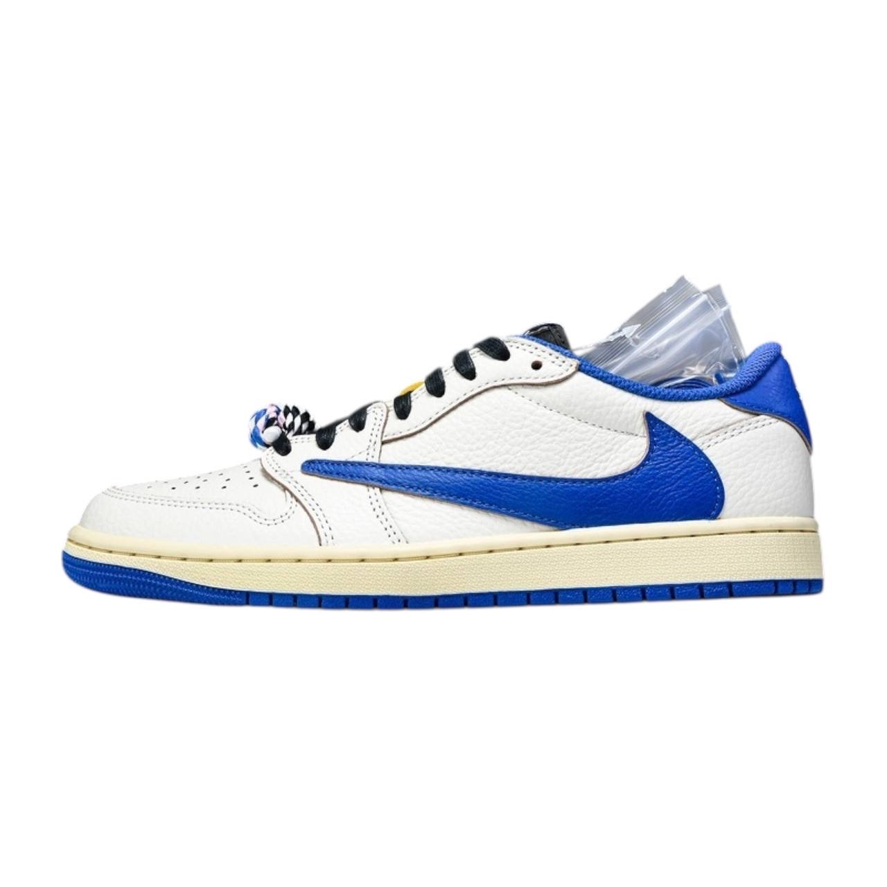 Jordan 1 Retro Low OG SP Fragment X Travis Scott Sail Military Blue